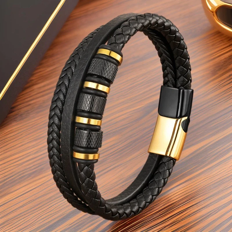 Pánský kožený náramek Cameron