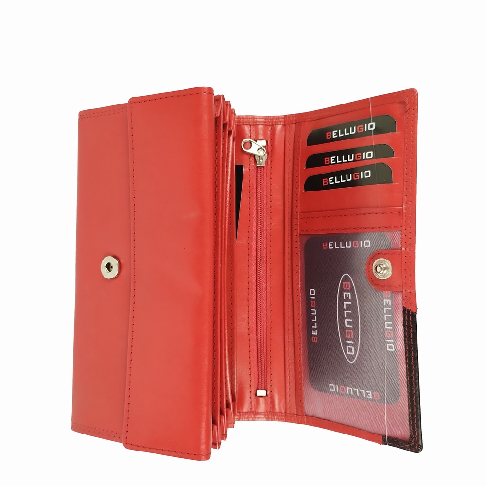 BELLUGIO dámská peněženka AD43-063M RedBlack