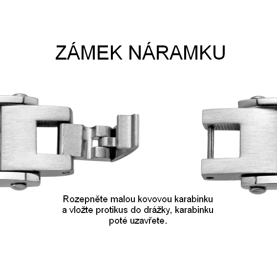 Magnetický náramek z oceli Donald