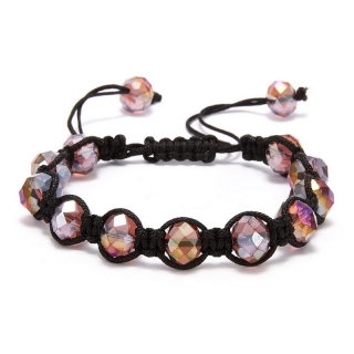 Shamballa náramek Crystal Pink